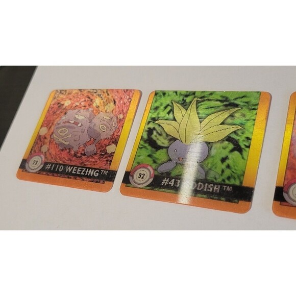 Pokemon Action Flipz 3D Lot of 3 Koffing/Weezing Oddish/Gloom Meowth/Persian - Picture 3 of 6